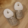 Women'S Preppy Solid Color Slip on Furry Slippers, Soft Warm Plus Fleece House Shoes with Round Toe, EVA Sole, Fabric Upper and Inner Material, Casual All-season Slippers