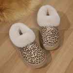 Women'S Preppy Solid Color Slip on Furry Slippers, Soft Warm Plus Fleece House Shoes with Round Toe, EVA Sole, Fabric Upper and Inner Material, Casual All-season Slippers