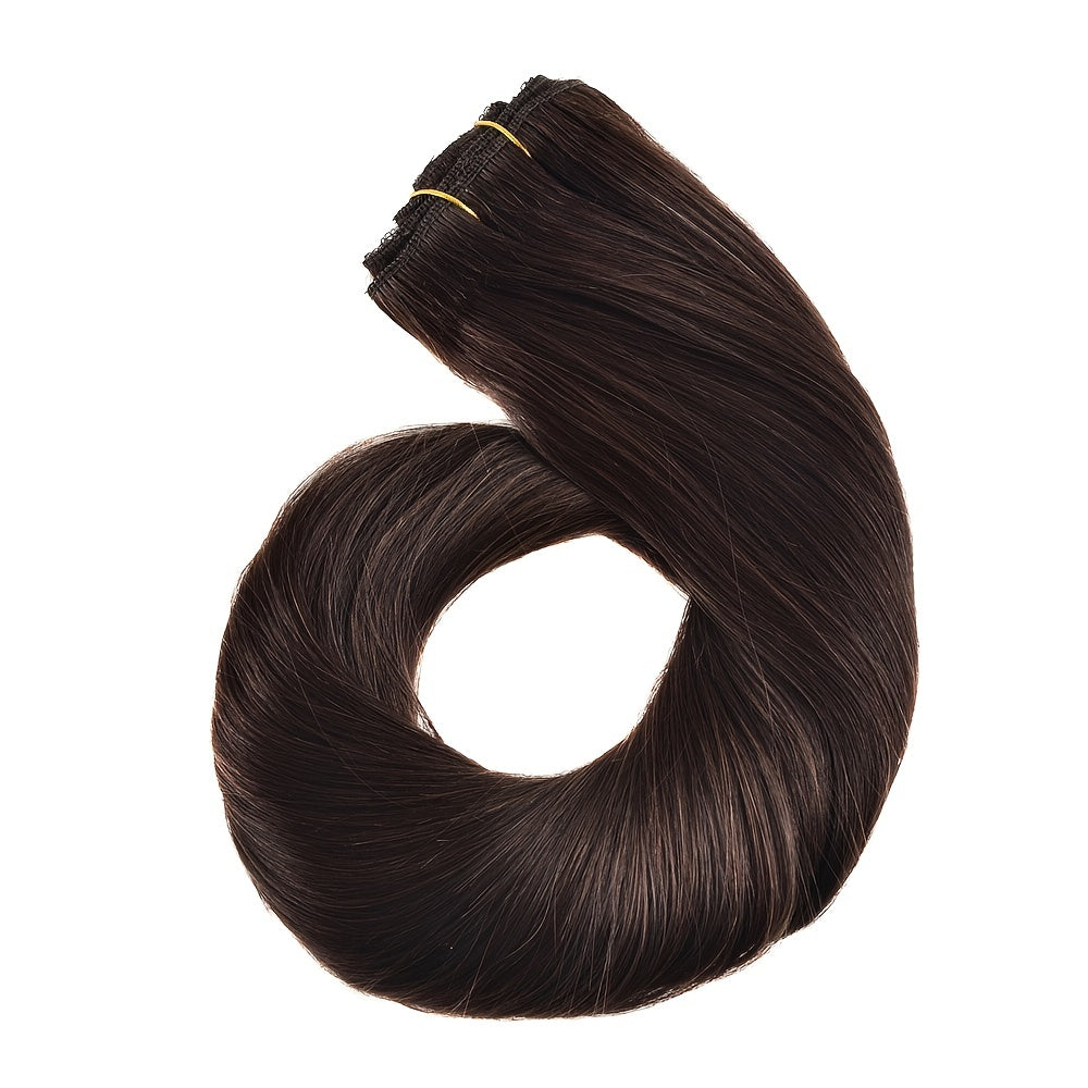 Clip in Hair Extensions Remy Human Hair Clip in Human Hair Natural Straight Clip in Extensions Full Head 7pcs 2.47 oz Long Straight Real Hair