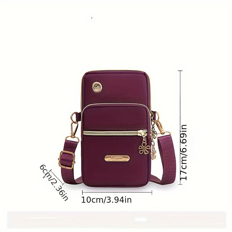 New Style Mobile Phone Bag for Women, Mini Crossbody Bag with Cell Phone Pocket, Hanging Neck Cloth Bag, Portable Wrist Coin Purse