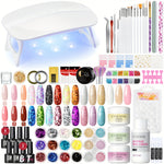 COSCELA Acrylic Powder Kit Nail Art Glitter Powder Gel Nail Polish Kit with Nail Drill And Nail Lamp Acrylic Liquid Manicure Tools Set Nail Extension Acrylic Nail Accessories Kit Valentine's Day Gift