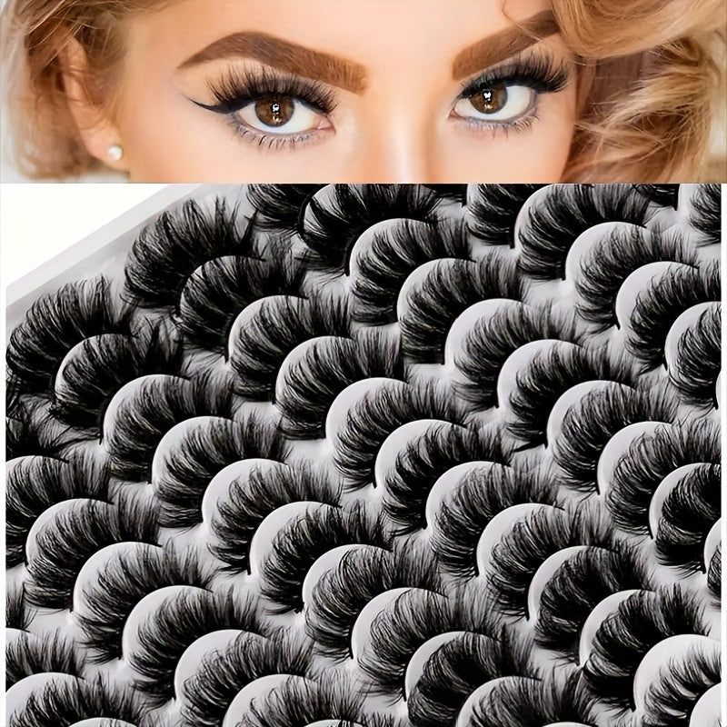 48 Pairs Mixed Style False Eyelashes - Fluffy, Curled, Dramatic 5D Wispy Strip Faux Mink Lashes in Black & White, Hypoallergenic, Perfect for Mother’s Day Gift or Everyday Glam