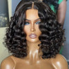 Glueless Short Bob Wig Human Hair - Pre-Plucked 13x4 HD Lace Front, Loose Deep Wave 250% Density, Natural Color with Elastic Band, Ready to Wear for, Short Hair Wigs, Everyday Hairpiece, Elegant Hairpiece