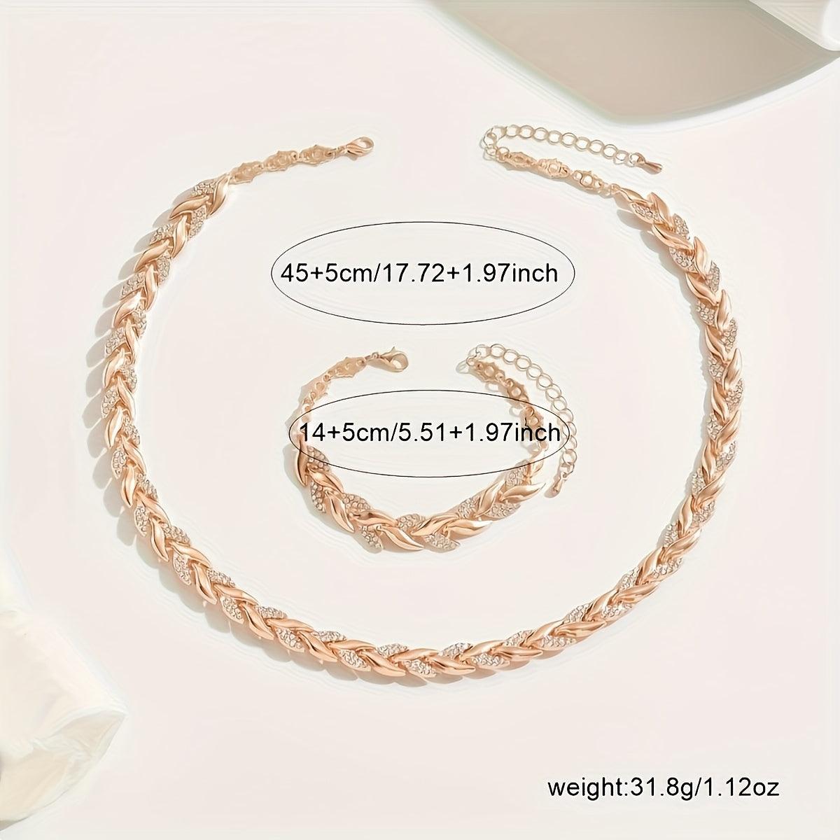 1 Bracelet 1 Necklace Light Luxury Elegant Design Inlaid Glass Rhinestone Fish Tail Jewelry Set Suitable For Women'S Autumn And Winter Banquet Daily Matching
