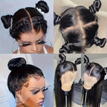 360 Full Human Hair Lace Wig For Women - 26-36 Inch Straight HD Lace Front Wig With Transparent Lace, 180% Density, Natural Color, Perfect For Birthday Party Gifts