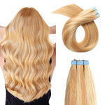 18inch-26inch Tape In Hair Extensions Human Hair 20pcs/Pack Remy Straight Invisible Tape Adhensive Hair Extensions Suitable For All People