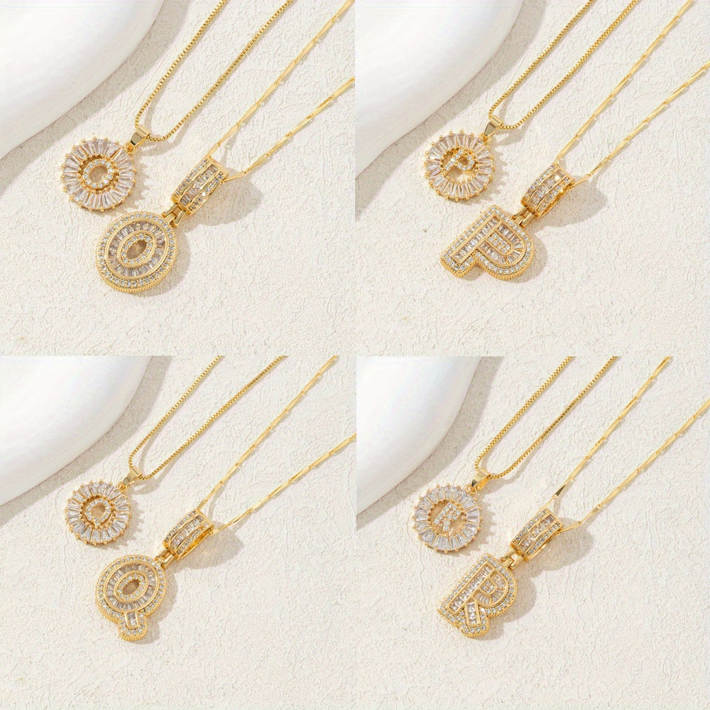 2 Packages of Initial Pendant Necklace, Letter Necklace with Adjustable 17 "-19" Chain, Valentine'S Day Gift, Suitable for Ladies And Girls