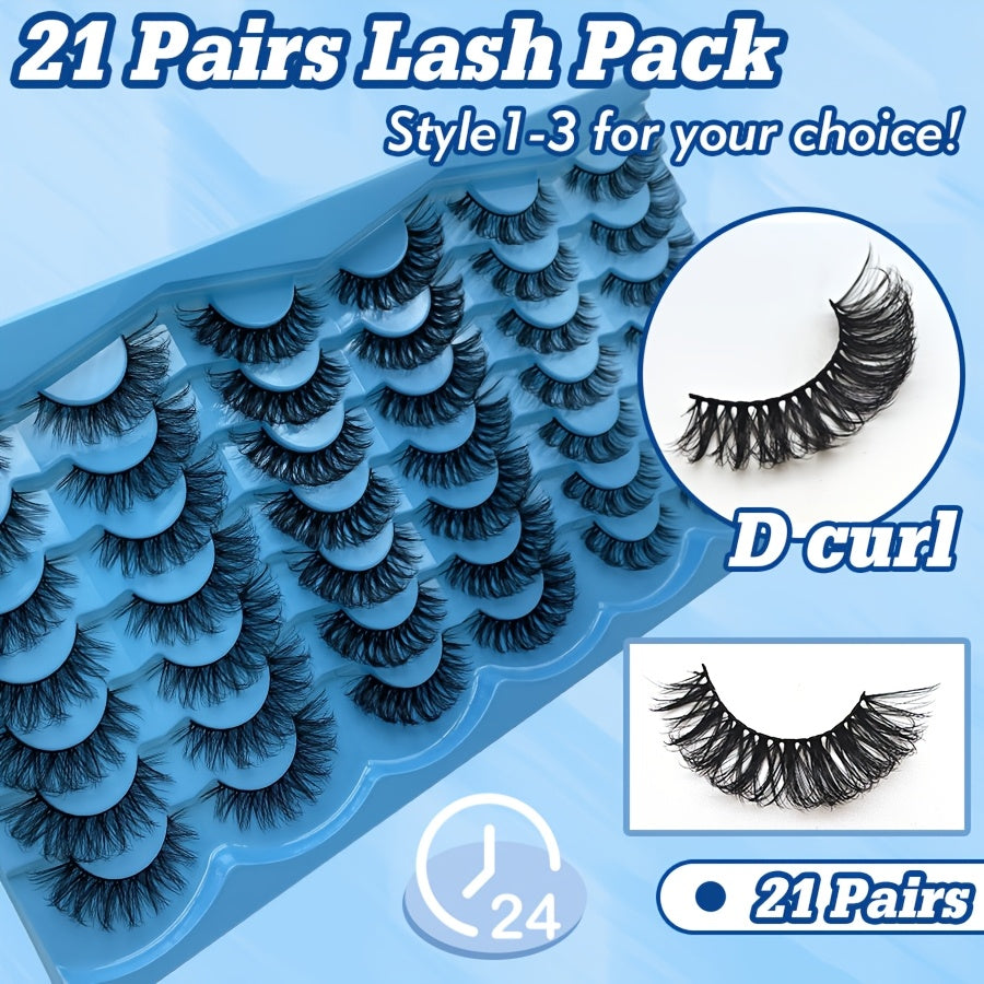 24 Pairs Of Eyelashes 3 Different Types Natural False Eyelashes Faux Mink Eyelashes Fluffy False Eyelashes Volume False Eyelashes Cat Eye Look Dramatic Eyelashes Strip Eyelash Kitty Valentine'S Day Girls Must Have Makeup