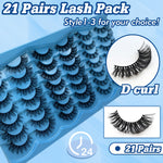 24 Pairs Of Eyelashes 3 Different Types Natural False Eyelashes Faux Mink Eyelashes Fluffy False Eyelashes Volume False Eyelashes Cat Eye Look Dramatic Eyelashes Strip Eyelash Kitty Valentine'S Day Girls Must Have Makeup