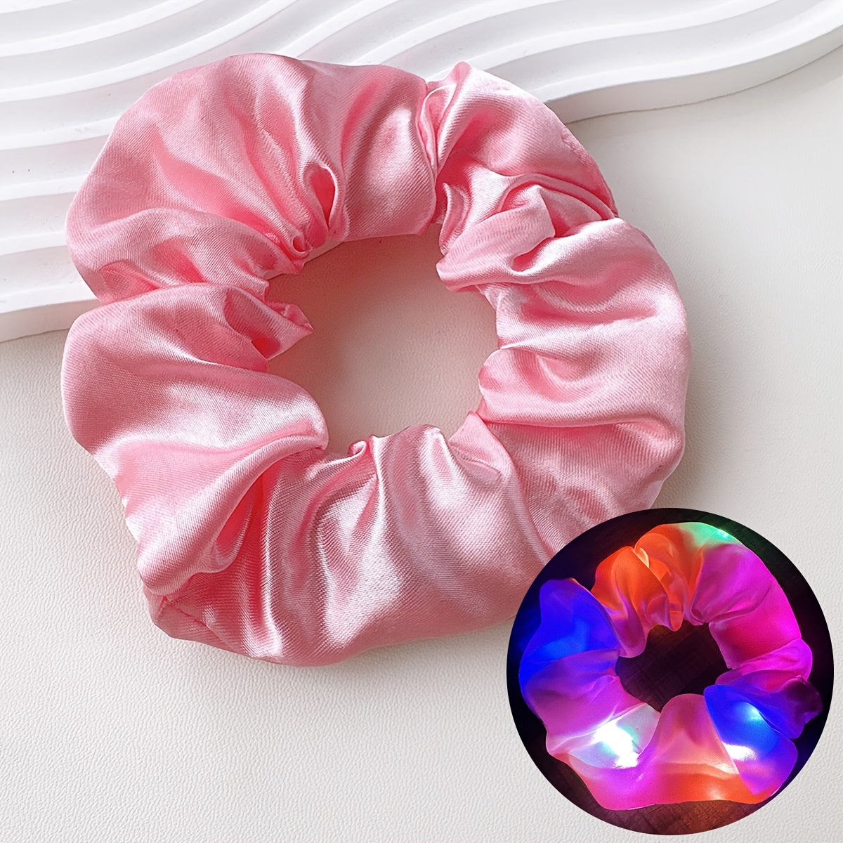 11pcs Colorful LED Luminous Elastic Hair Bands, Christmas And New Year Luminous Elastic Hair Bands with 3 Lighting Modes, Suitable for New Year Parties, Concerts