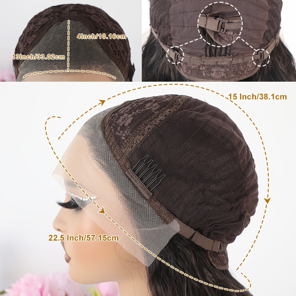 13*4 Lace Front Wigs 26 Inch Long Black Hair Lace Wigs Loose Curly Hair Glueless Heat Resistant Synthetic Lace Front Wigs for Women Hair Replacement Wig for Daily & Party Use