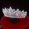 New High-end Silvery Wedding Crown for Brides, European and American Style Shining Crown