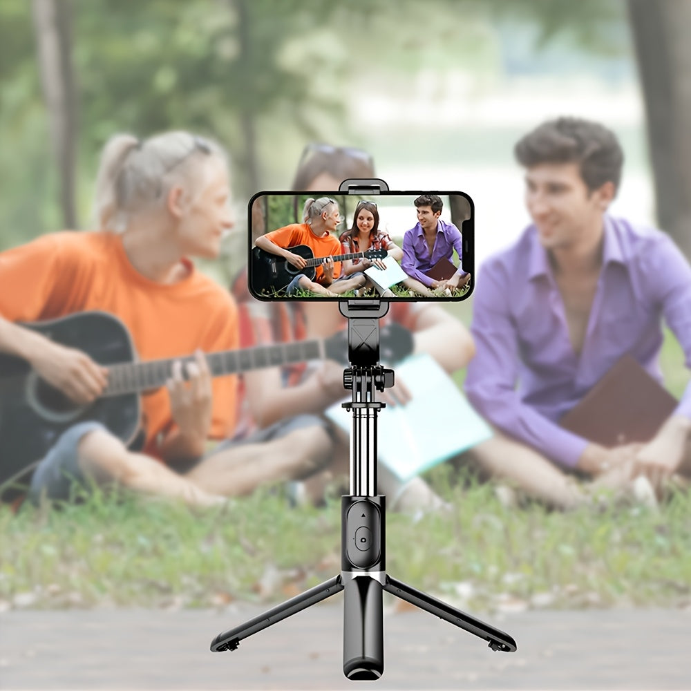 40-inch Extendable Phone Selfie Stick, Professional Floor Stand Designed for Live Streaming with Wireless Remote Control Smartphone Tripod, 360° Rotatable, Stable Anti-Shake Handheld Monopod Perfect for Travel and Outdoor Vl