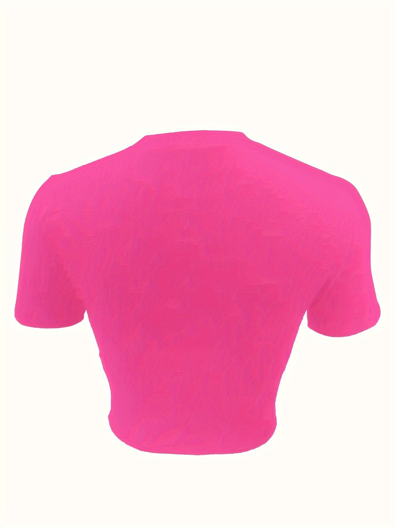 Letter Print Crew Neck T-Shirt, Y2K Short Sleeve Crop T-Shirt For Spring & Summer, Women's Clothing