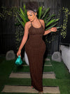 Solid Spaghetti Popcorn Dress - Sexy Backless Design - For Spring & Summer - Women's Clothing - Perfect for Parties & Casual Occasions - Ideal Gift for Women