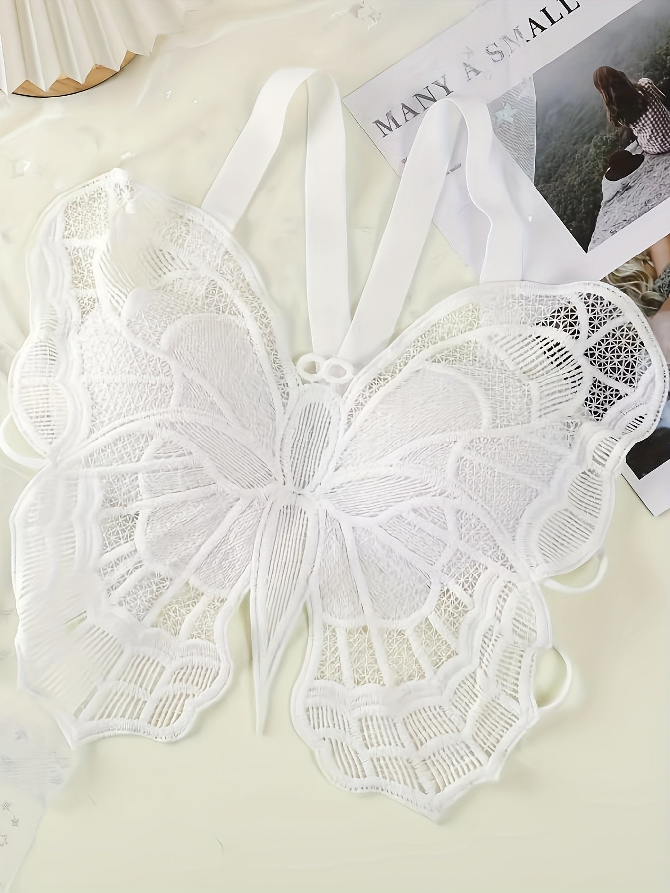 Chic Lace Cami Top with Bow Detail - V-Neck, Semi-Sheer Floral Print, Nylon Blend, Perfect for Casual Summer Wear