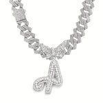 Women's Elegant Butterfly Necklace - Zinc Alloy, Rhinestones Mosaic, Synthetic Stones | Perfect Jewelry Gift | Christmas Jewelry