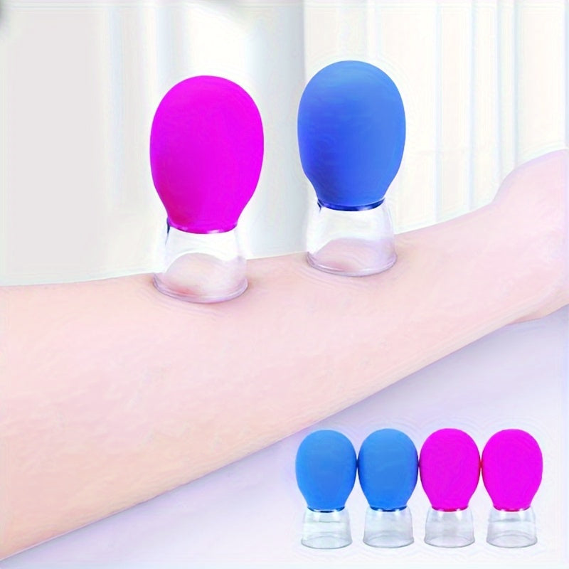 5pcs Mini Facial Meridian Cup Suction Cups for Body, Eyes and Cheeks Moisture Absorption Home Glass Cupping