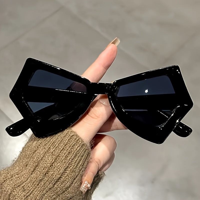 Colorful Novelty Stylish Irregular Cat Eye Butterfly Glasses - Eyeglasses