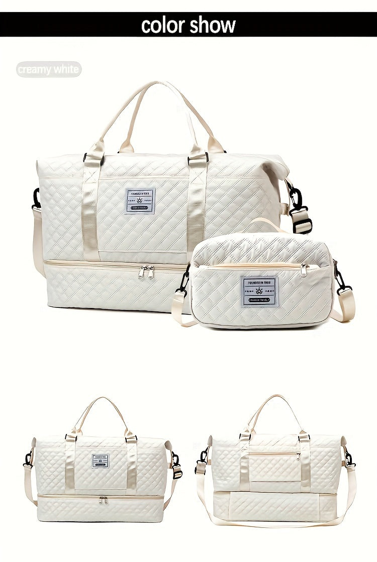 Large Capacity Multifunctional Travel Bag Set - Daily Travel Vacation Business Trip Clothes Toiletries Storage Bag, New Simple Fitness Bag
