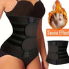 One Adjustable Size Waist Cincher Belt Black Buckle Double Waistband Shapewear