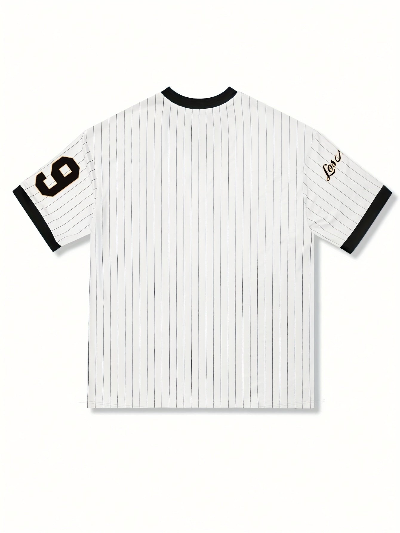 V-Neck Sports T-Shirt, Polyester, Slight Stretch, Knit Fabric, 180g/㎡, Print Pattern, with Net Fabric, for Spring/Summer