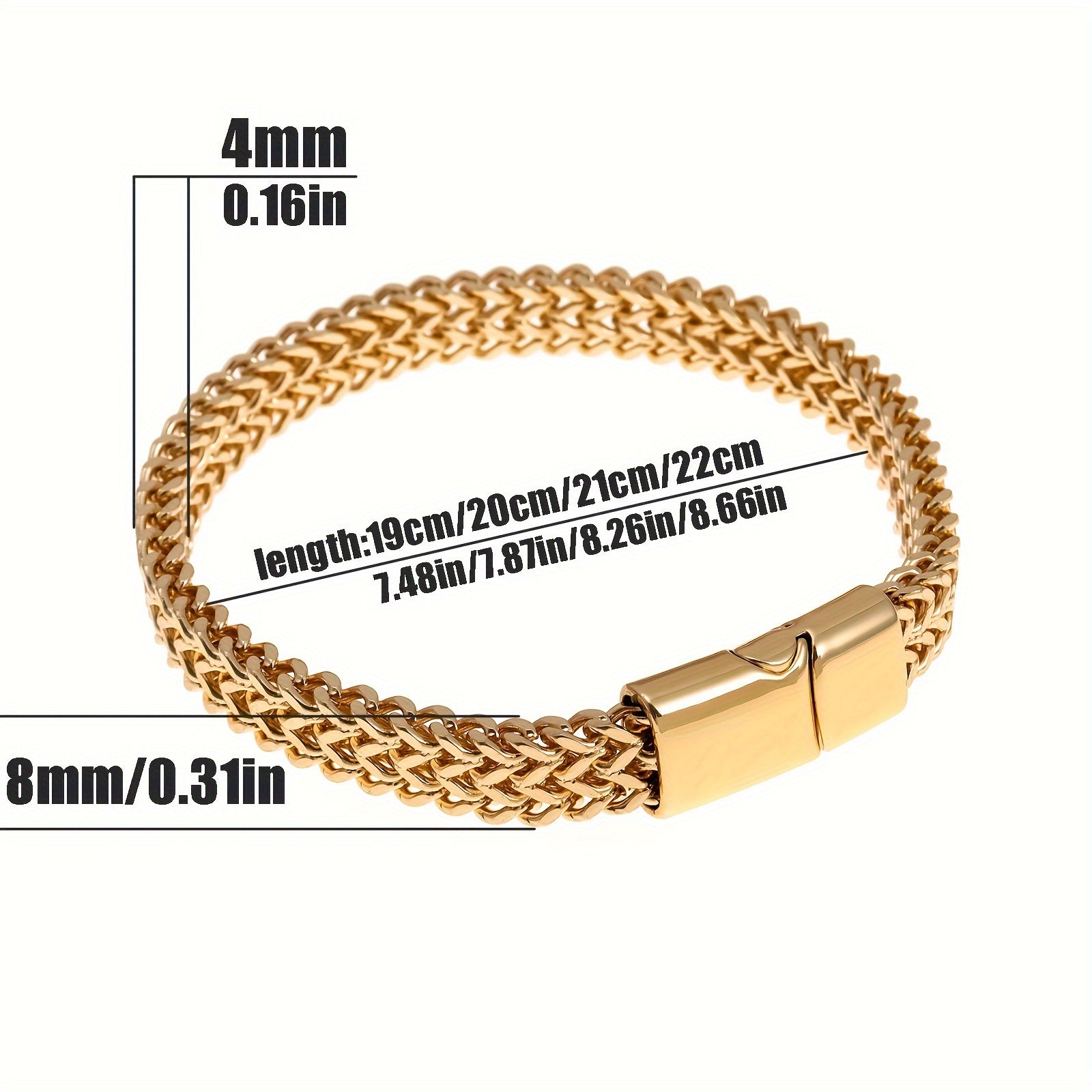 A Trendy Women's Bracelet With A Simple Style, Made Of Stainless Steel. It Has A Punk And Hip-hop Design, Suitable For Business, Daily Wear, Parties, Vacations, Birthdays, Anniversaries, And More.