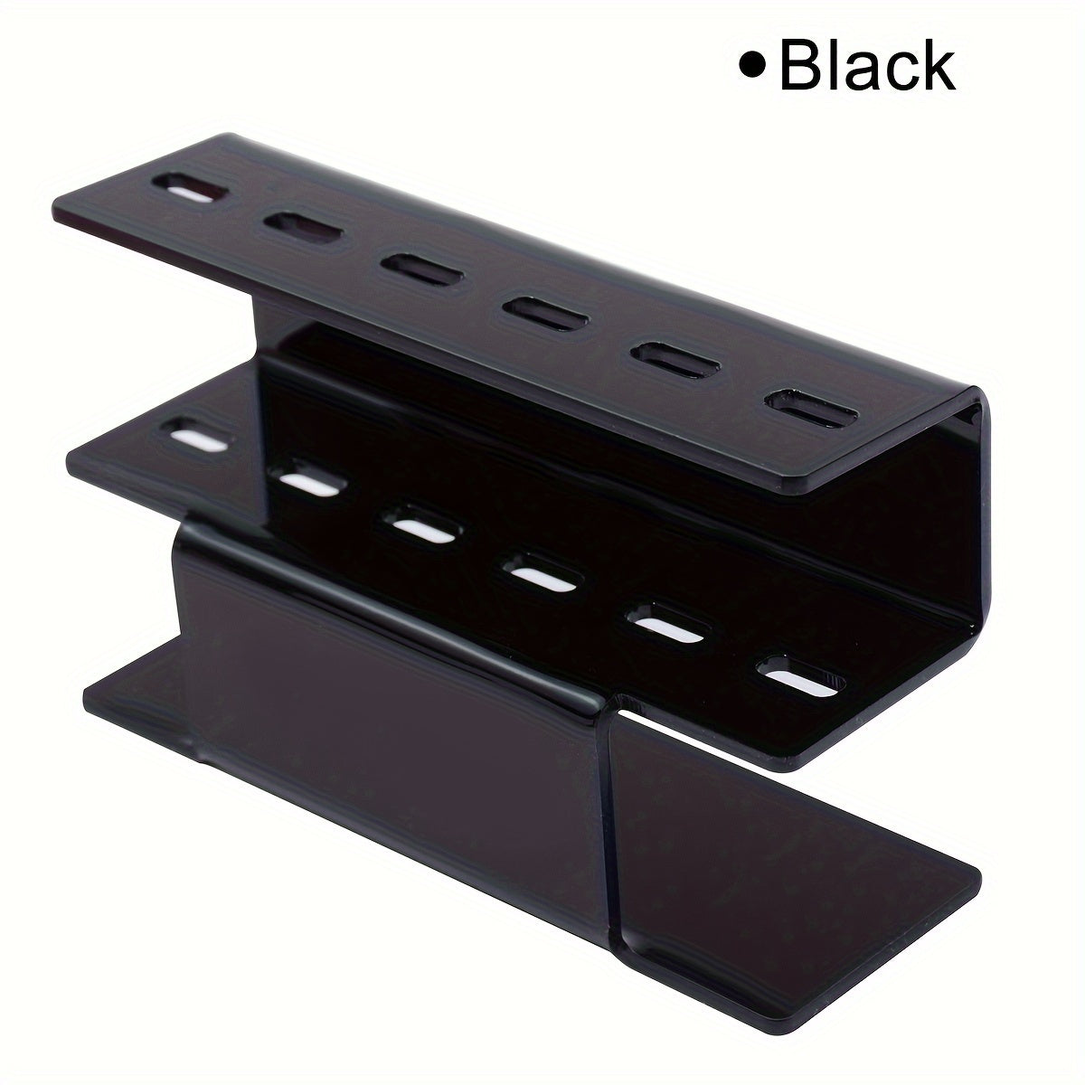 1pc Professional Eyelash Extension Tool Organizer, 6-Slot Acrylic Storage Holder for Eyelash Tweezers, Hypoallergenic Makeup Beauty Instrument Stand, No Power Required