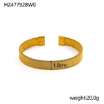 Ring Soft Titanium Steel Open-end Bracelet Gold Plated