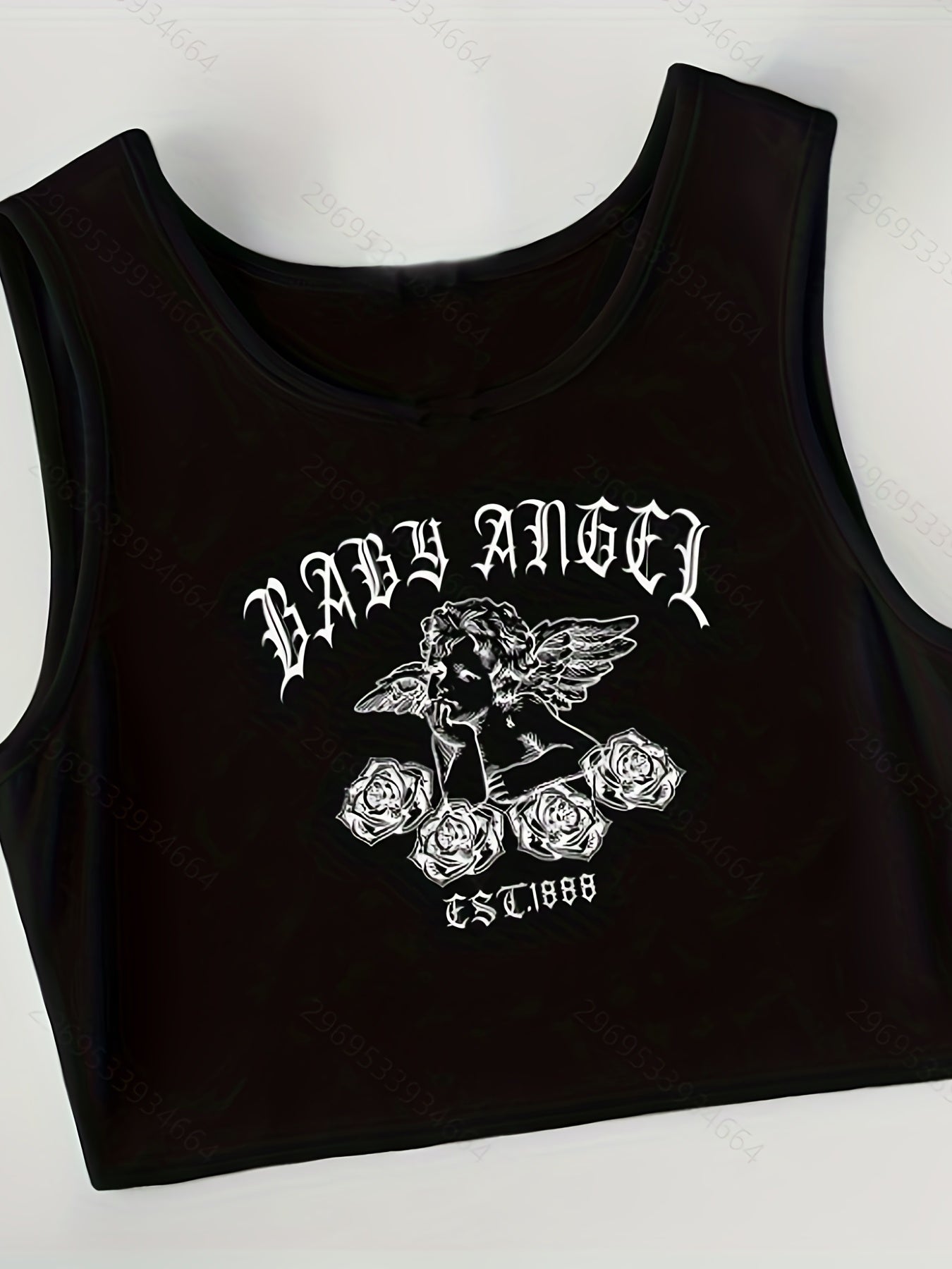 Graphic Print Tank Top 4 Pack, Sexy Crew Neck Summer Sleeveless Top, Women's Clothing