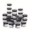 40-Pack Round Acrylic Plastic Jars with Screw-On Lids - Multipurpose Storage Containers for Creams, Cosmetics, Medicine, Spices, and Small Accessories - Durable,, Unscented