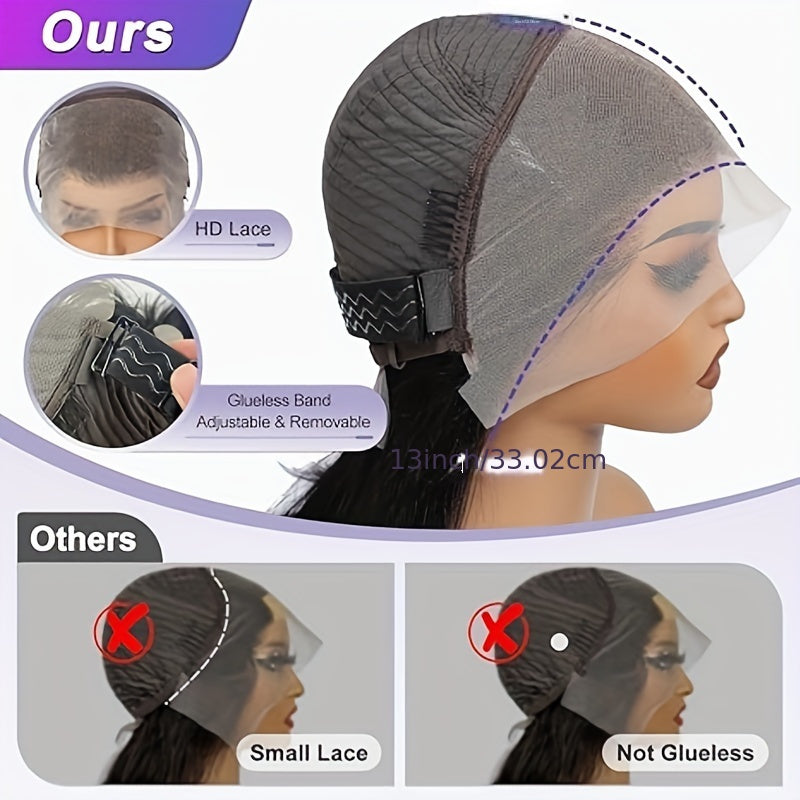 TIMOPOL Bob Wig Human Hair Glue-Free 13x4 Lace Front Wig Human Hair 10-16 "pre-drawn High Definition Clear Lace 150% Density Short Bob Wig for Women