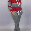 2 Pcs Cozy Striped Lounge Set - Soft Long Sleeve Kangaroo Pocket Hoodie & Drawstring Elastic Waist Jogger Sweatpants - Women's Comfortable Casual Wear for Daily Life