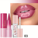 Silky Smooth Lipstick & Nourishing Lip Oil Set – Long-Lasting Glossy Finish, Precision Lip Pencil with Hydrating Lip Oil for All-Day Wear & Effortless Glam