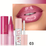Silky Smooth Lipstick & Nourishing Lip Oil Set – Long-Lasting Glossy Finish, Precision Lip Pencil with Hydrating Lip Oil for All-Day Wear & Effortless Glam