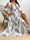 Elegant V-neck Sleeveless Off-shoulder Split Dress
