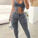 Directional Development of a Black Windbreaker Vest And Long Pants Set for Women, Suitable for Spring And Summer Vacations.