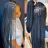30 Inch Full Lace Braided Wig - Knotless Box Braids, Easy Wear, High-Temperature Fiber, Straight Hair, Elegant Style, All Occasions Wig|Straight Hair Wig|Easy Wear Wig