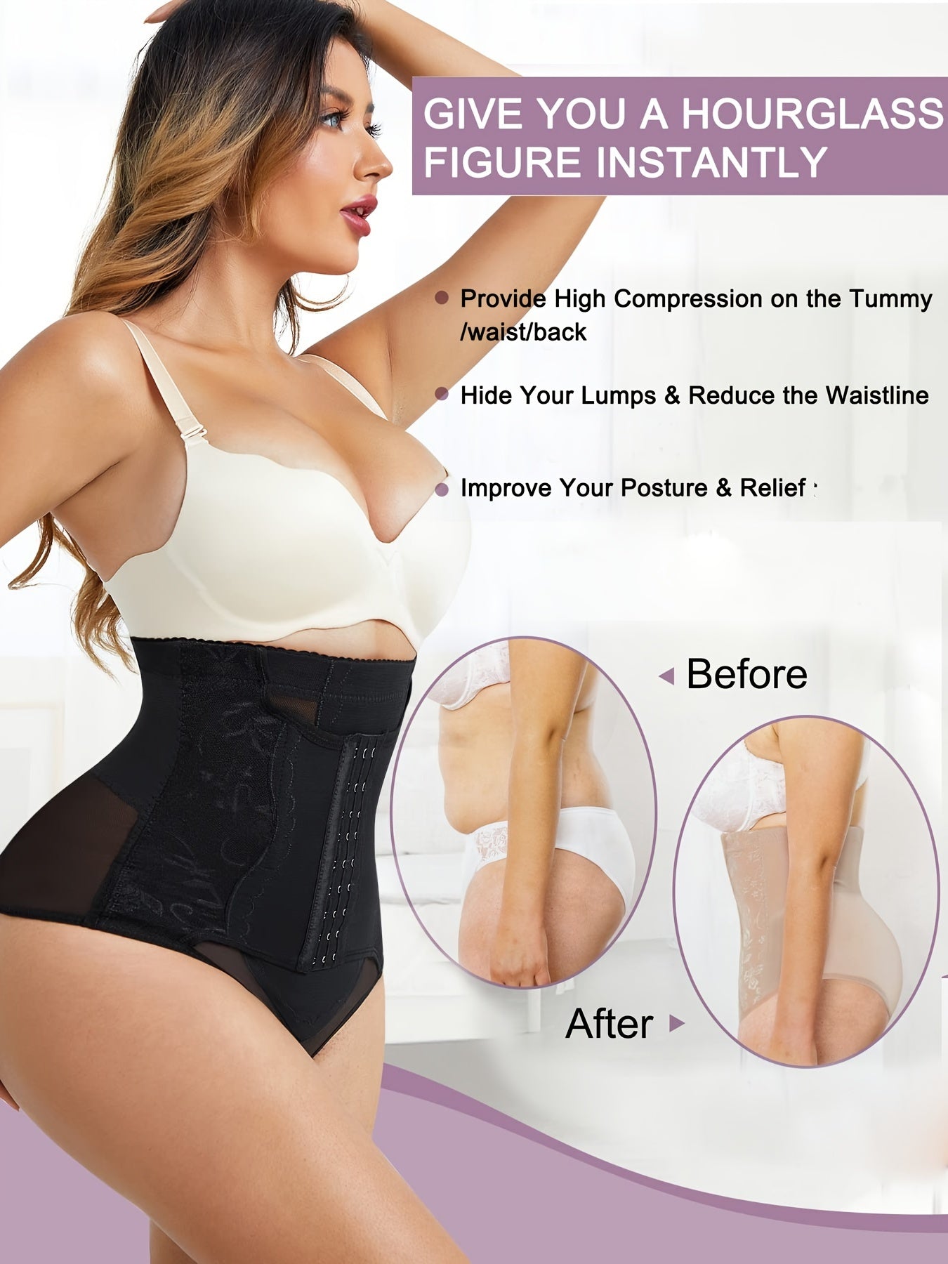 Wanfisto Butt Lifting Shapewear Panties - High Waist Tummy Control & Butt Enhancement - Nylon & Spandex Blend - For Women - Perfect for Everyday Wear & Special Occasions - Ideal Gift for Women