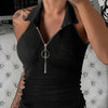 Sexy Ribbed Half Zip Up Tank Top - Sleeveless Summer Essential with Comfortable Fit, Breathable Fabric, and Flattering Design - Women's Clothing for Warm Weather