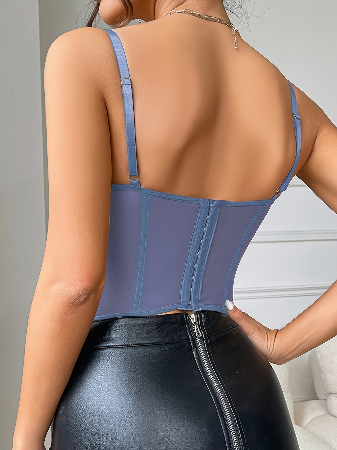 Sensual Corset Top with Lace Detail - Black, Strapless, Fitted, Adult Sizes, Lace Trim, Perfect for Adult Fashio