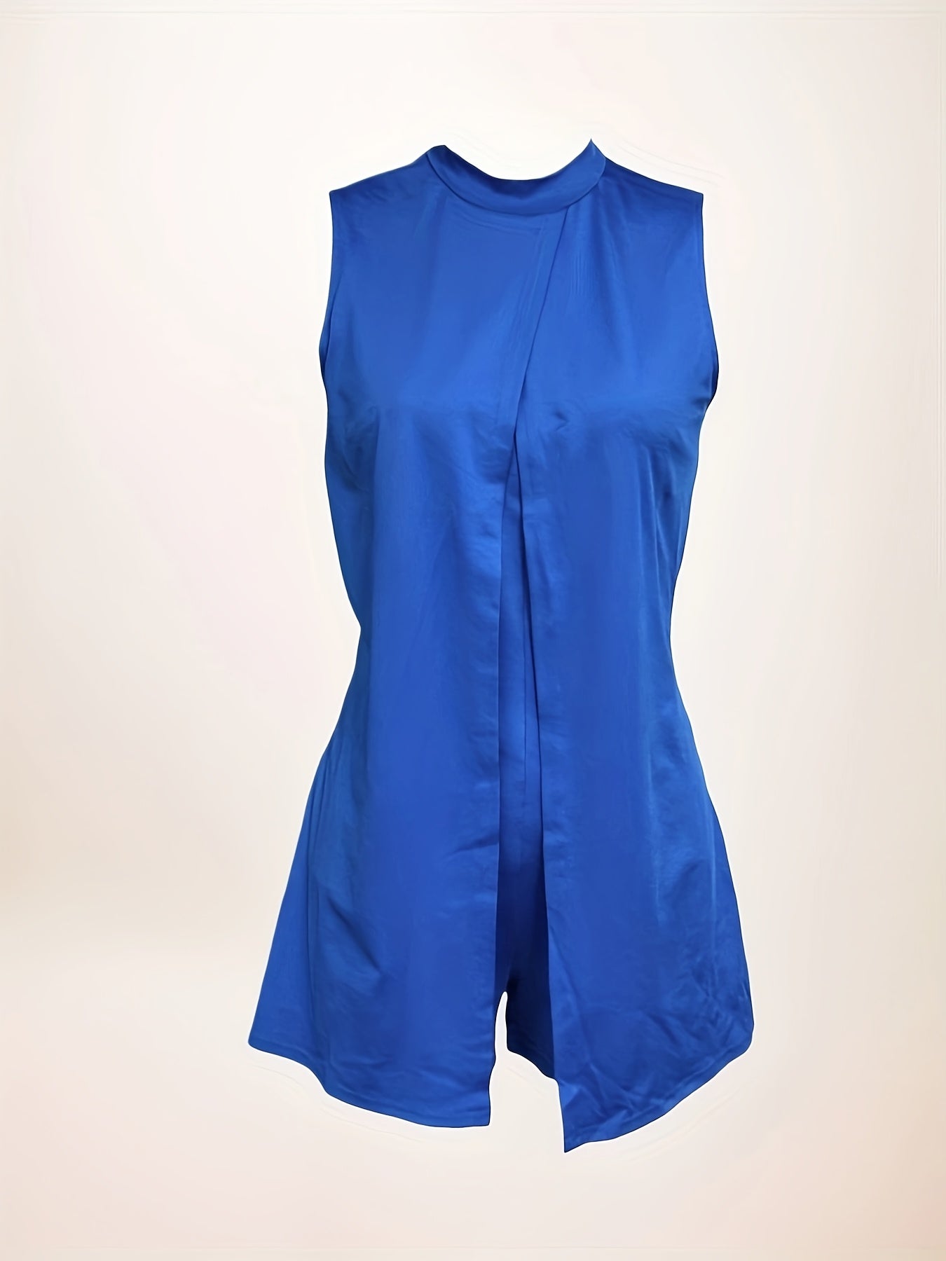 New Summer Women'S Blue Fashion Sleeveless Casual Jumpsuit