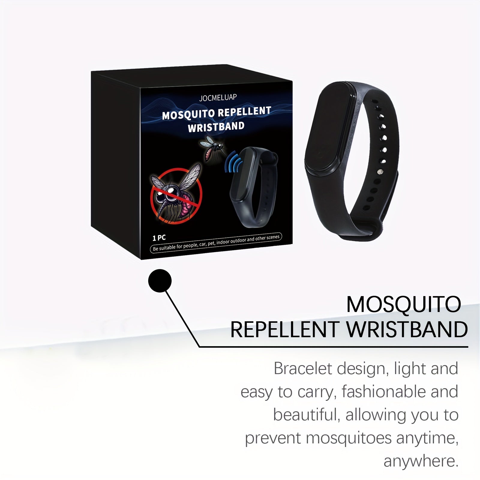 1pc Unisex Fashionable Sports Electronic Mosquito Repellent Wristband, Touch Screen, Casual Style, Plastic Material, No Precious Metal Plating, Pridola