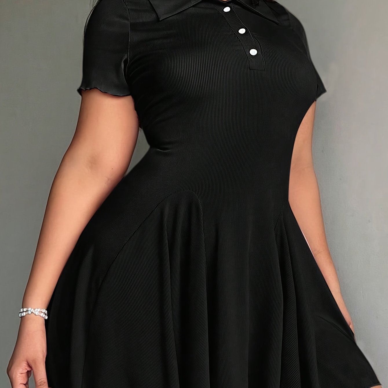 Women'S Casual Tennis Polo Dress - Short Sleeve, Button-Up Collar, Ribbed Texture, Knee-Length with Paddles, Beige, Casual Wear|Short Sleeve Dress|Buttonup Collar Dress