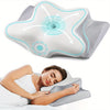 Neck Pillow Cervical Memory Foam Pillows For Sleeping, Ergonomic Pillow For Shoulder Pain, Orthopedic Contour Bed Pillow For Side, Back & Stomach Sleepers With Cooling Pillowcase