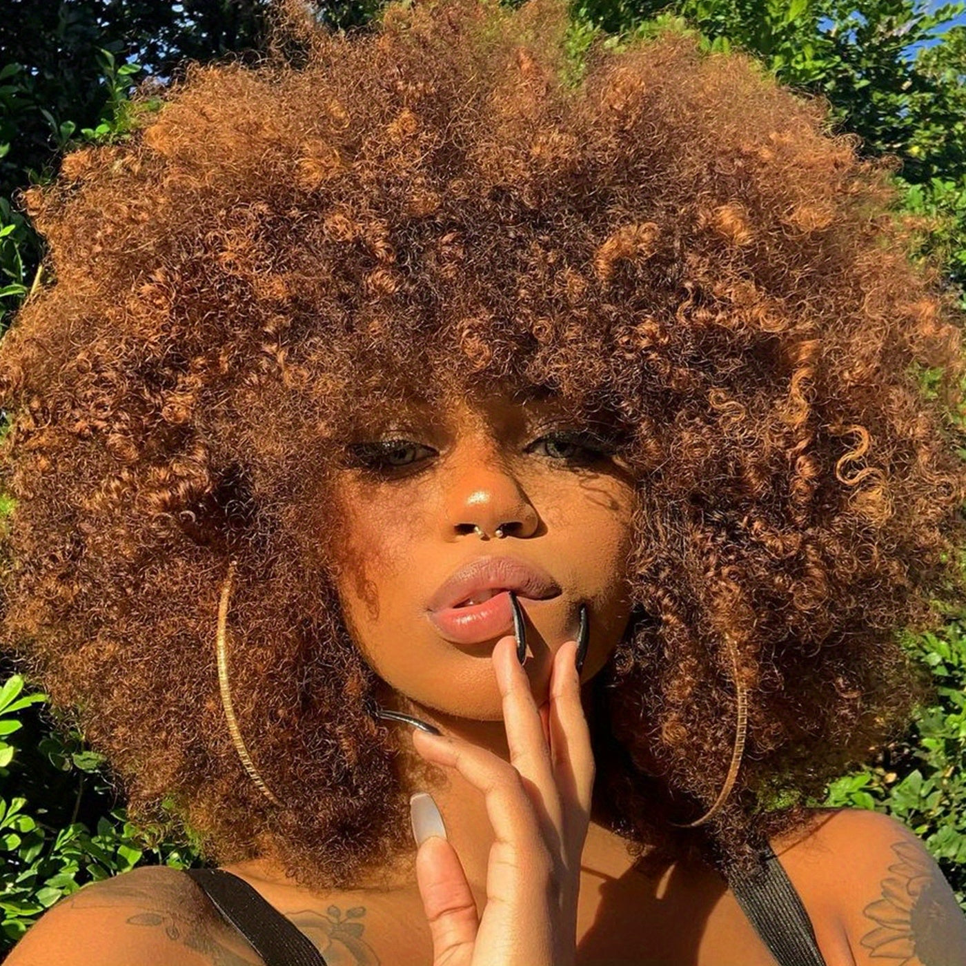 10 Inch Afro Kinky Curly Wigs 70s 80s Wigs Large Bouncy And Soft Natural Looking Full Puff Wigs For Party Cosplay Daily Wear
