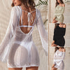 Knitted Hollow Backless Sexy Long Sleeve Narrow Bikini Swimsuit Women