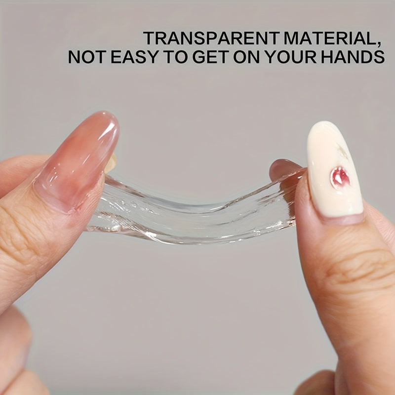 PUENTE 100g Solid Extension Nail Gel With Silicone Sculpture Pen Set, Clear, Non-Stick Hand, 3D Sculpture & Rhinestone Adhesive, Easy Application, Odorless, Soak-Off UV LED Gel For Nail Art, Alcohol-Free, For Home Salon Use