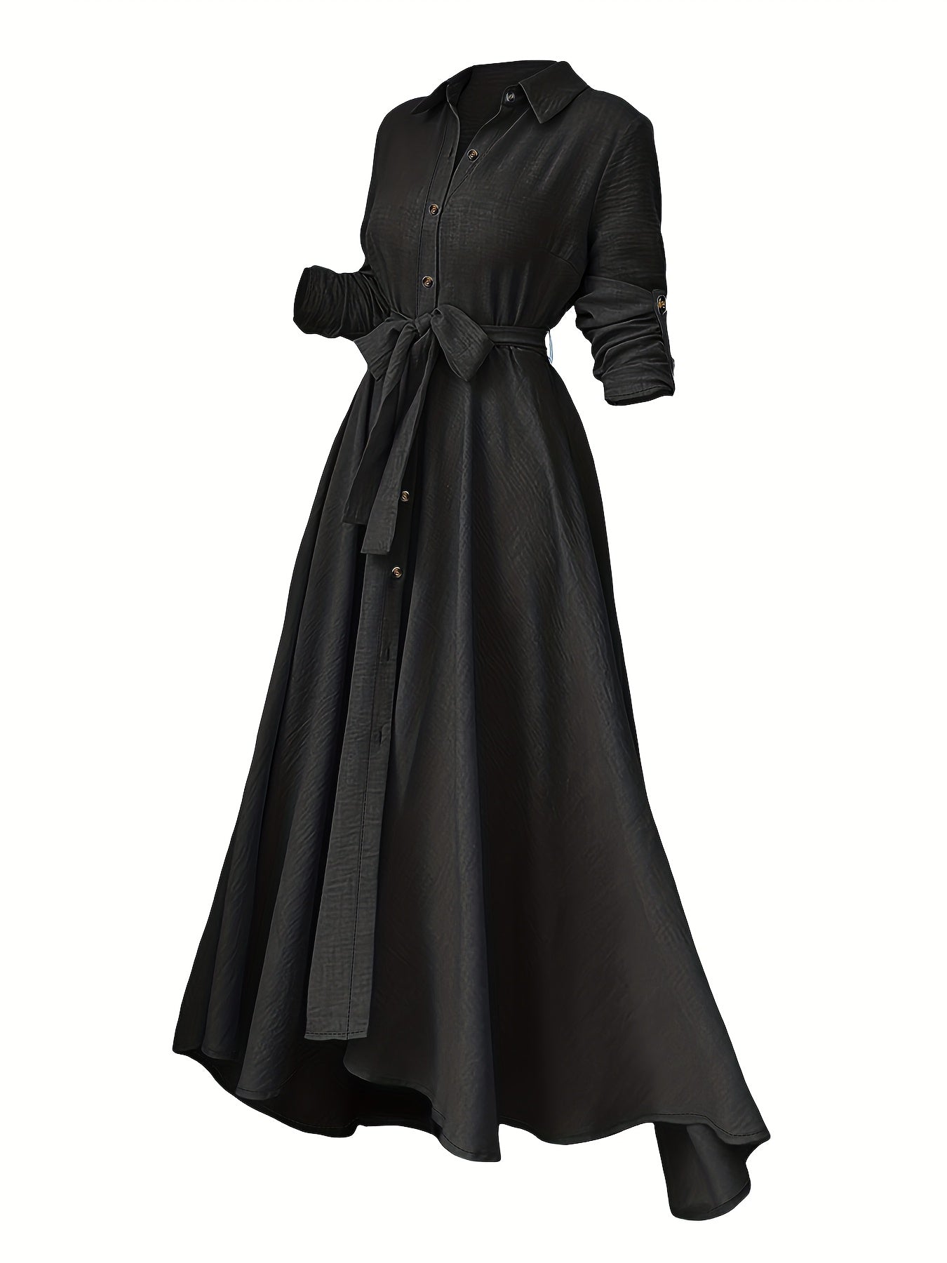 European and American Cross-border Slimming Mid-Long Elegant Dress