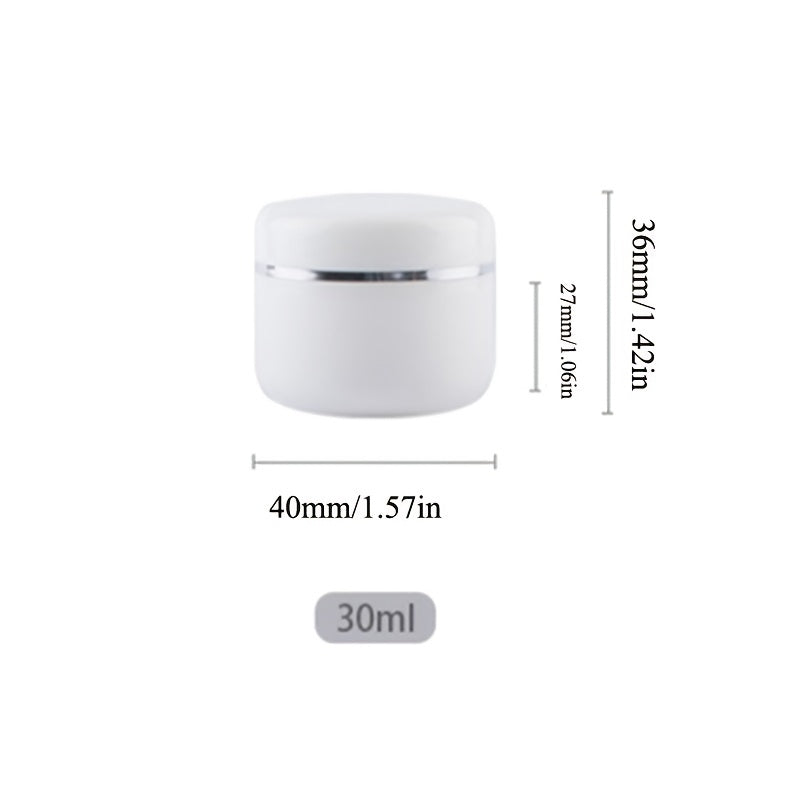 30pcs 30g Cream Jar White Plastic Cosmetic jars Sample Bottles Cosmetics Box Empty Makeup Jar Pot for Travel